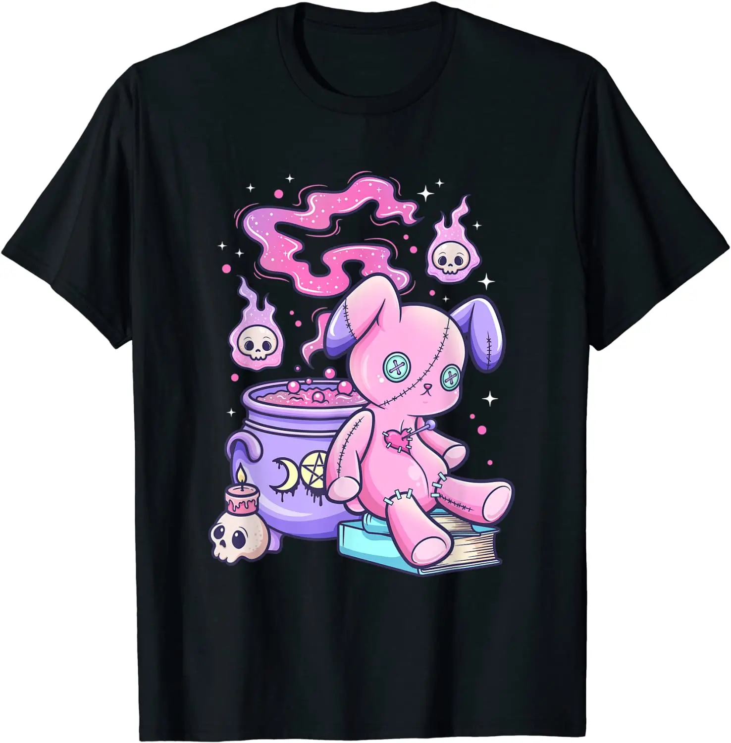 

Kawaii Pastel Goth Cute жуткая футболка со змеиным медведем