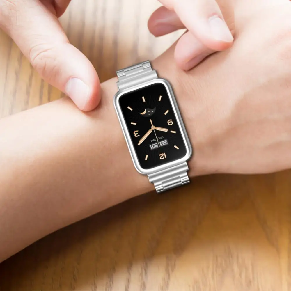 

For Xiaomi Mi Band 7 Smartwatch Bands Stainless Steel Watchband Bracelet Strap Metal Wristband New Straps Metal Strap