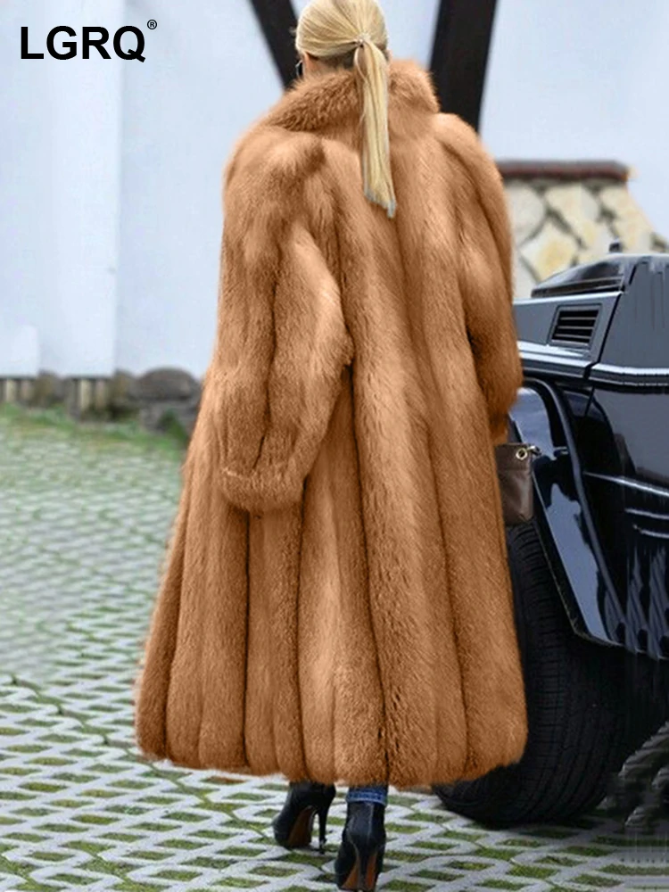 

LGRQ 2023 Winter New Fashion Women's Cotton-padded Coat O-neck Loose Single Breasted Removable Loose Tops Female Tide 19D4237