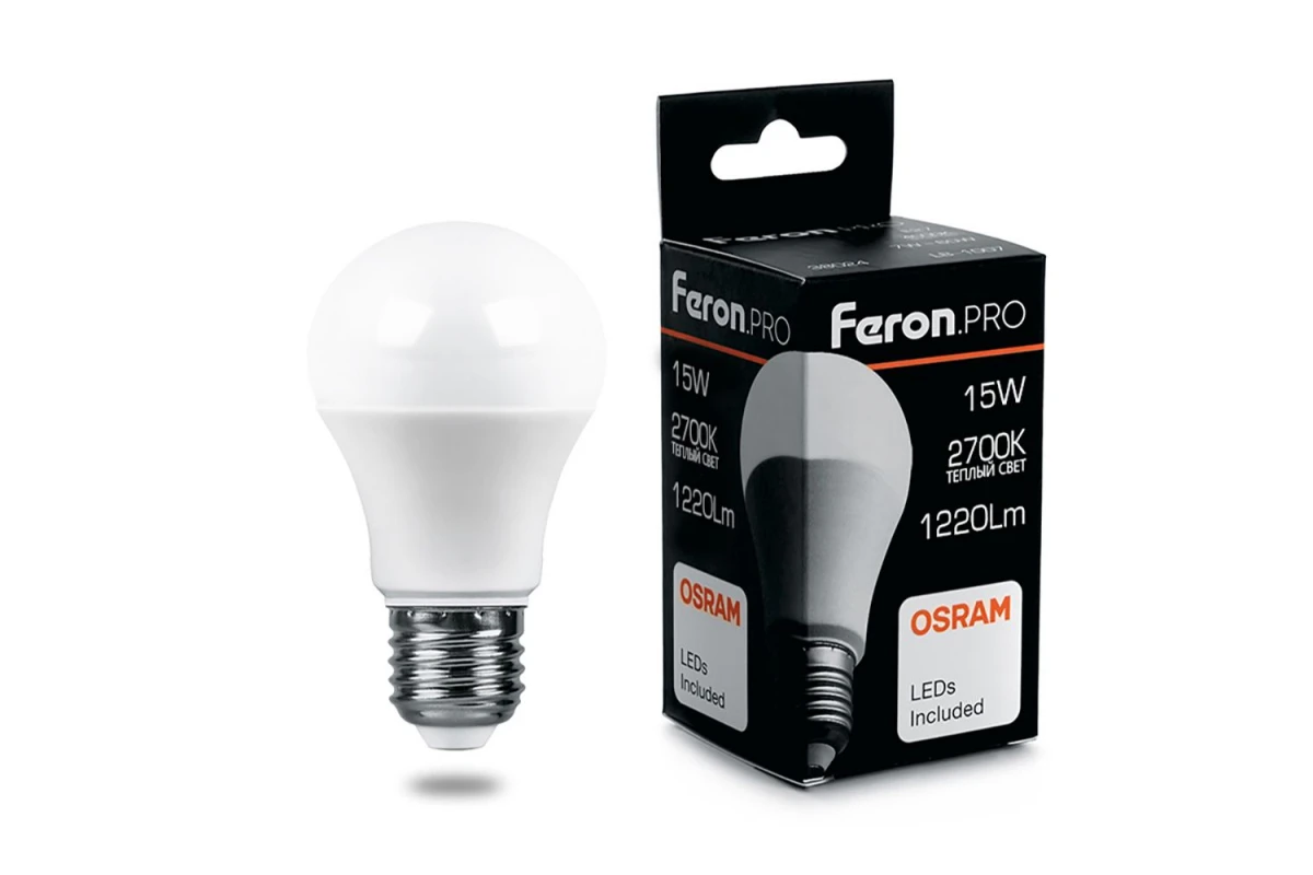 Лампа светодиодная LED 15вт Е27 белый Feron.PRO OSRAM (LB-1015) | Лампы и освещение