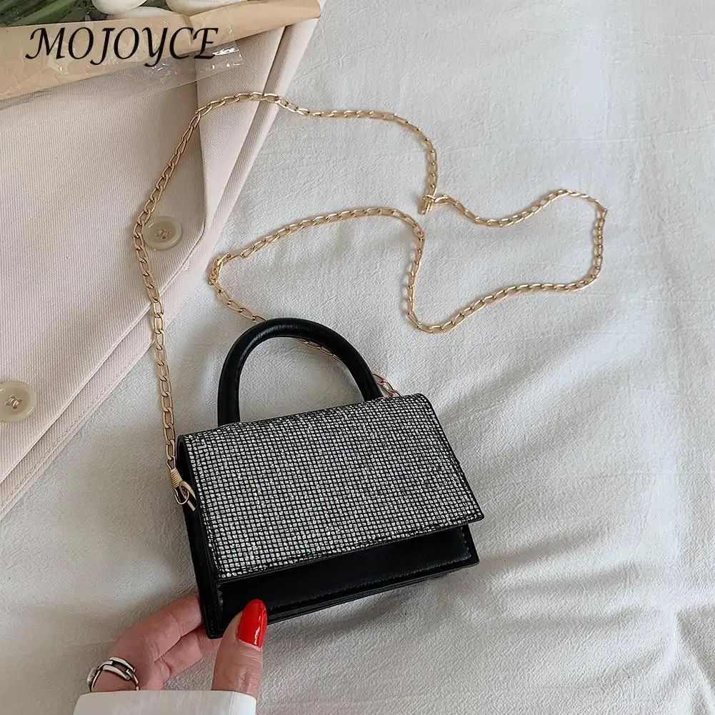 

Mini Shoulder Messenger Bag Women Fashion Casual Sequins Leather Girl Chain Handbags Satchel Purse Gift For Women's 2022 Trend