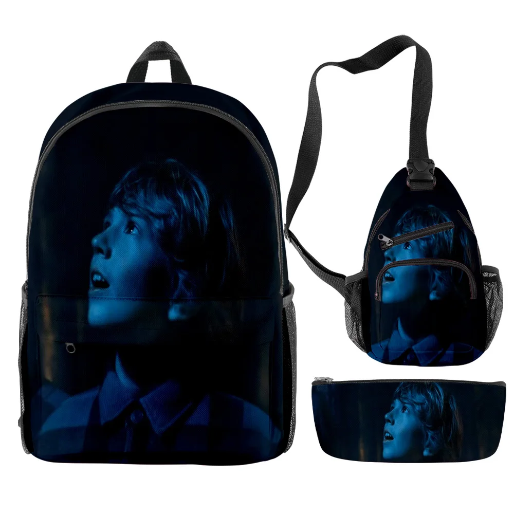 

Creative Walker Scobell Young Actor 3D Print 3pcs/Set pupil School Bags Trendy Travel Laptop Backpack Chest Bag Pencil Case