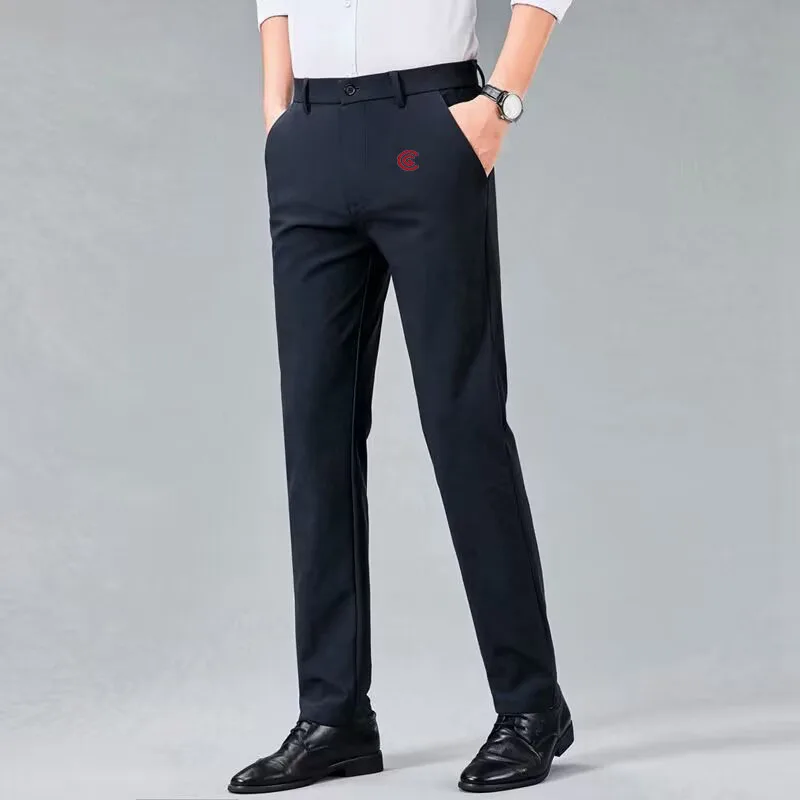 2023 Spring Men's Golf Pants Leisure Pants Elastic Slim Straight Business Wrinkle Resistant Fashion Men's Golf Pants