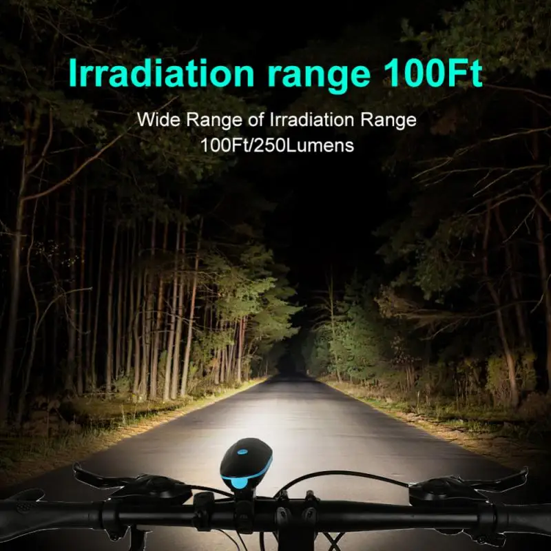 Фара велосипедная с электронным гудком и зарядкой от USB |