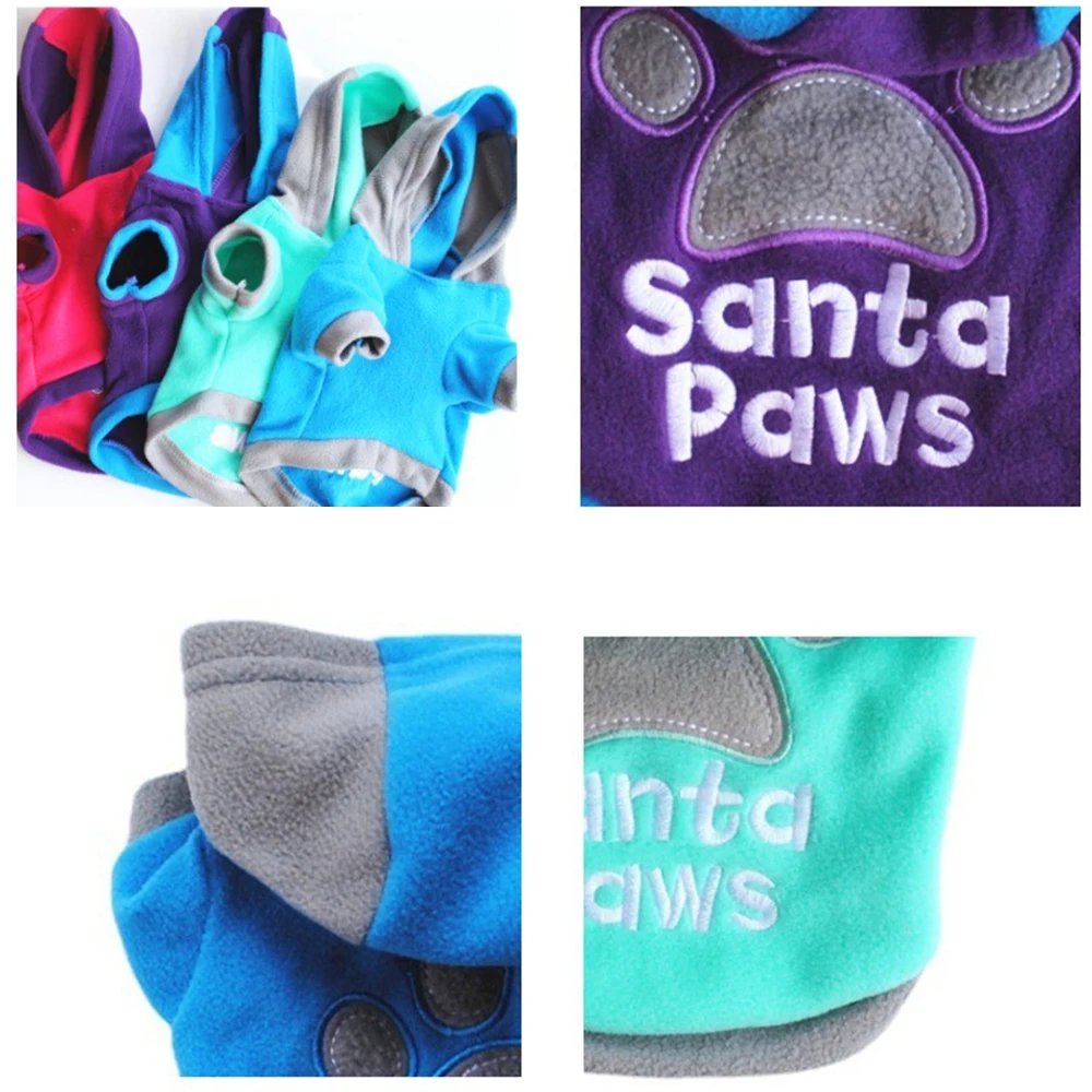 Флисовая толстовка с капюшоном для собак зимняя одежда домашних животных мягкий