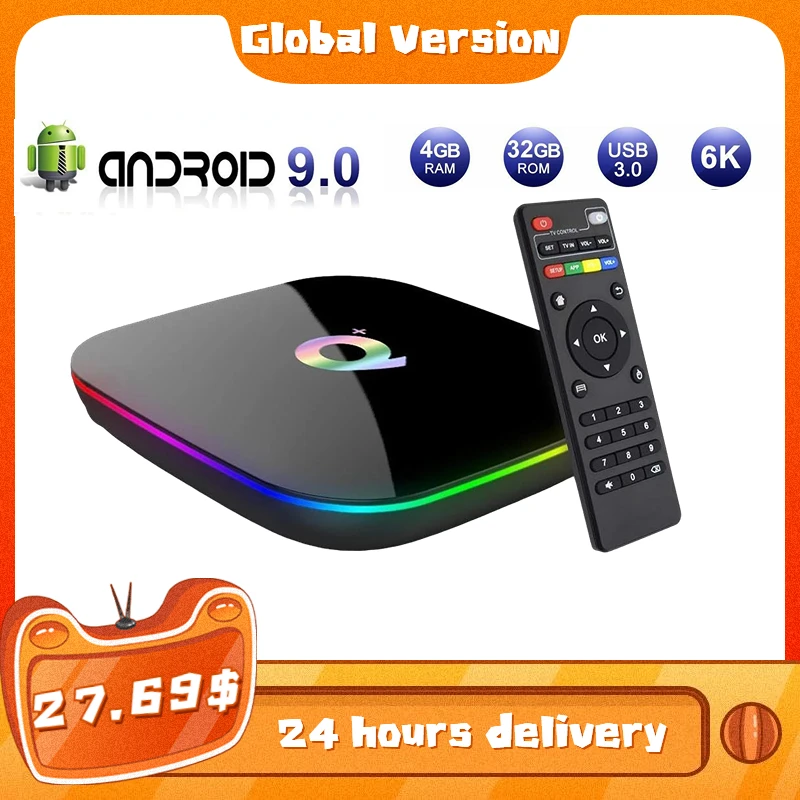 

Приставка Смарт-ТВ Q Plus, Android 2,4, 4 + 32 ГБ, Wi-Fi ГГц