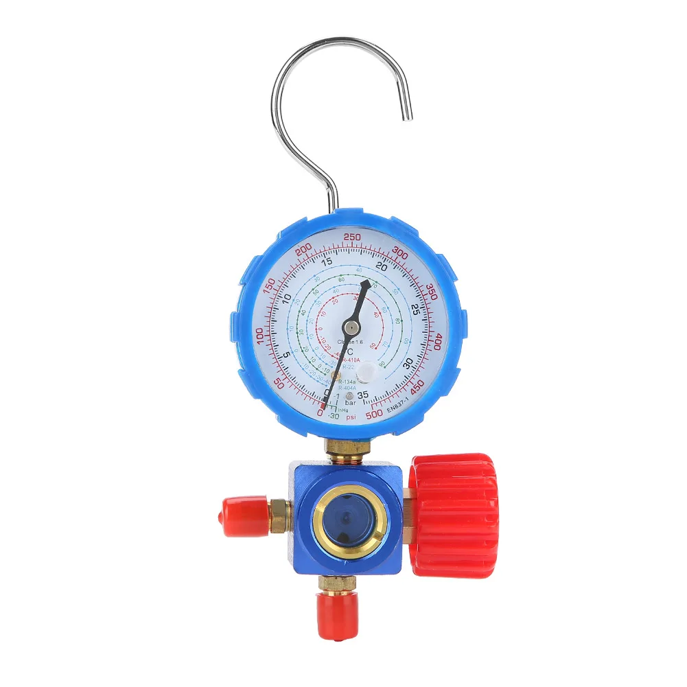 

Air Condition Manifold Gauge Manometer& Valve 500psi 35kgf/cm² With Visual Mirror Gauge§