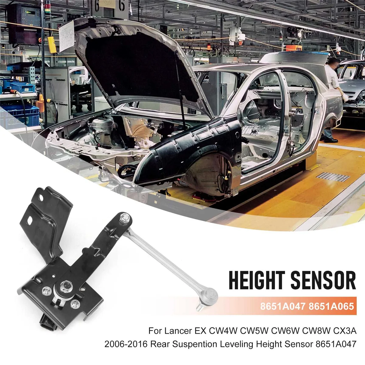 Задний датчик уровня высоты 8651A047 для Mitsubishi Outlander Lancer EX CW4W CW5W CW6W CW8W CX3A 2006-2016