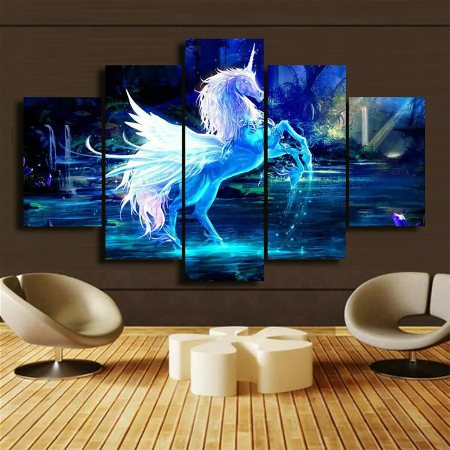 

HD Печать на холсте настенный постер для гостиной Акула 5 панелей картины Домашний Декор комнатные картины без рамки 5 шт.