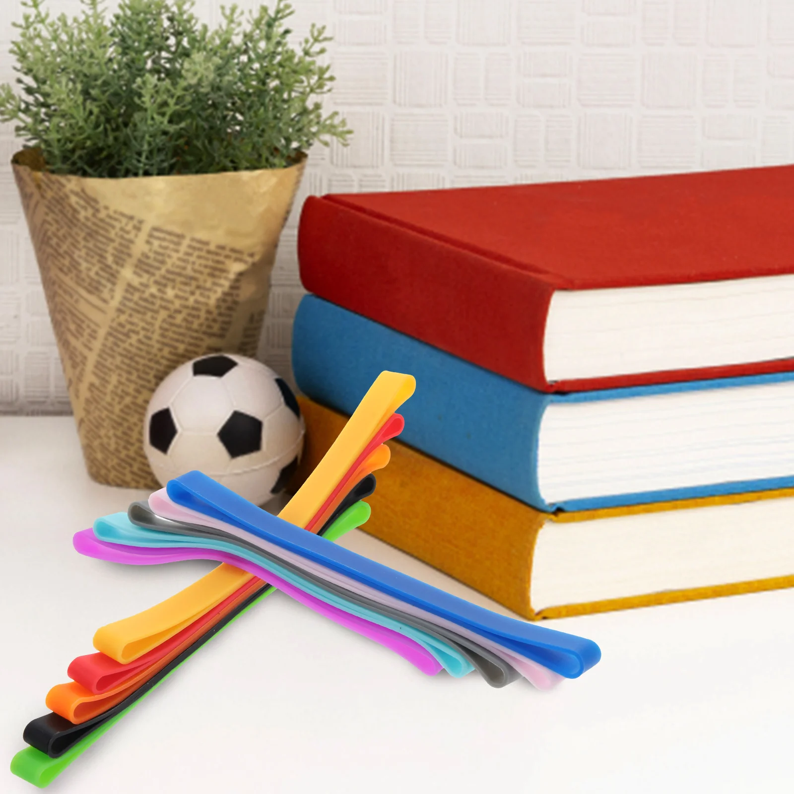 20 шт. цветные силиконовые ленты ремни для небольших канцелярских товаров