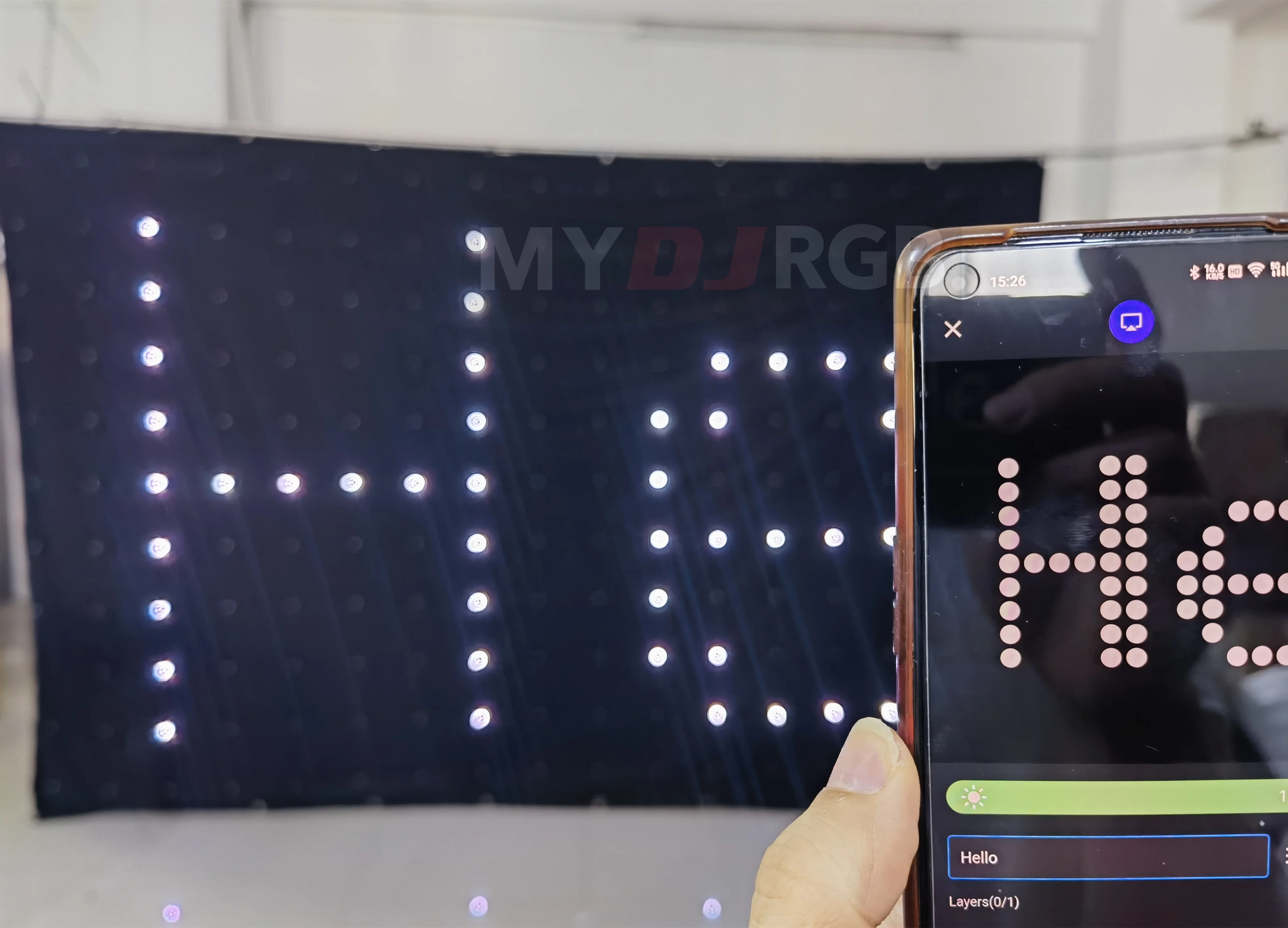 Горячий! P18 2mX3m светодиодный видеозанавес с движением драпировка фон блоком