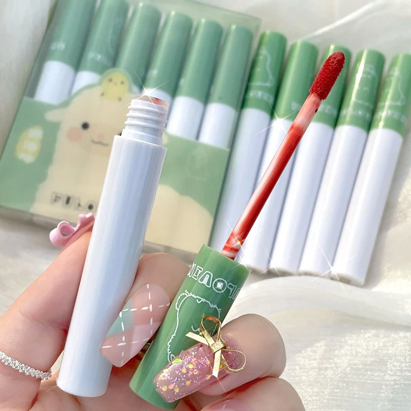 

6PCS Cute Alpaca Lip Gloss 6 Color Matte Liquid Lipstick Makeup Soft Lasting Waterproof Korean Lip Cosmetics TSLM1 Dropshipping
