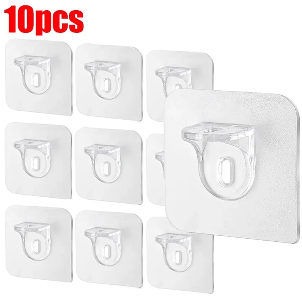 

1/10 шт., кронштейн, опорные крючки для полки, прочные несущие самоклеящиеся колышки без перфорации, без следов, шкаф для шкафа