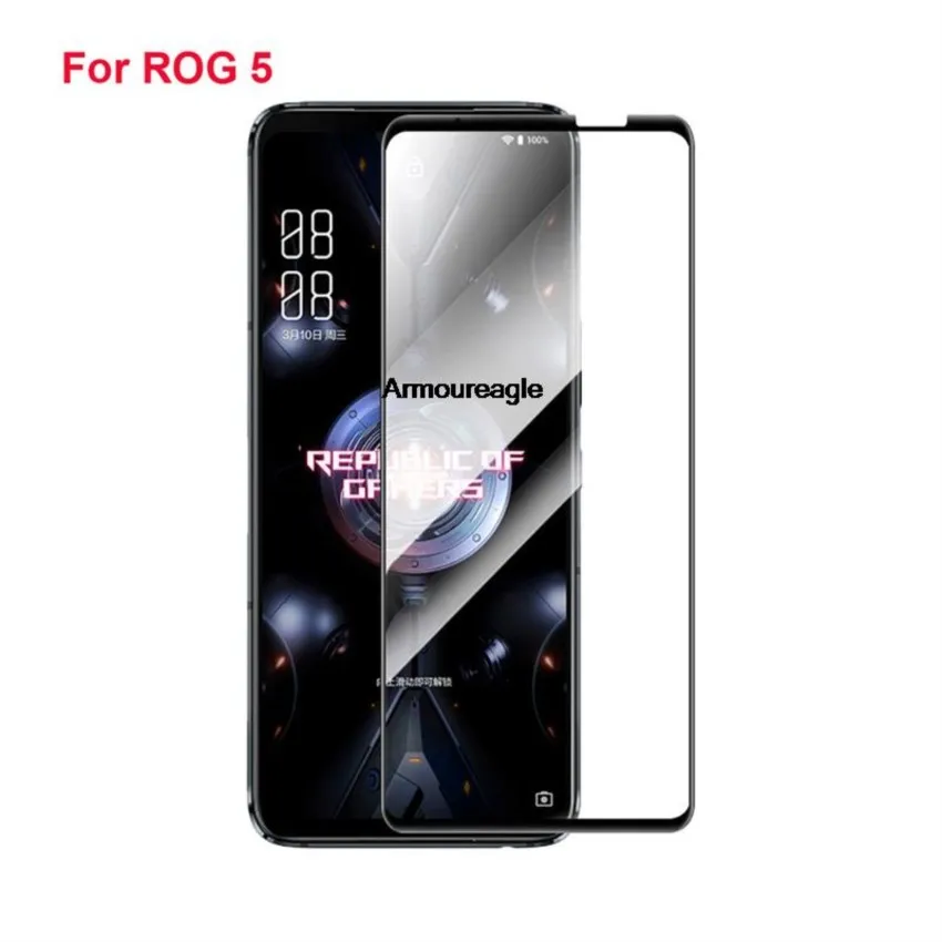 3d full glue tempered glass for asus rog phone 5 5g zs673ks cover 9h film screen protector on 5s pro