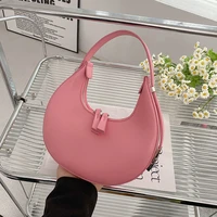 half moon womens fashion bags 2022 small pu armpit bag with short handle designer handbags ladies shoulder bag bolsas de mujer