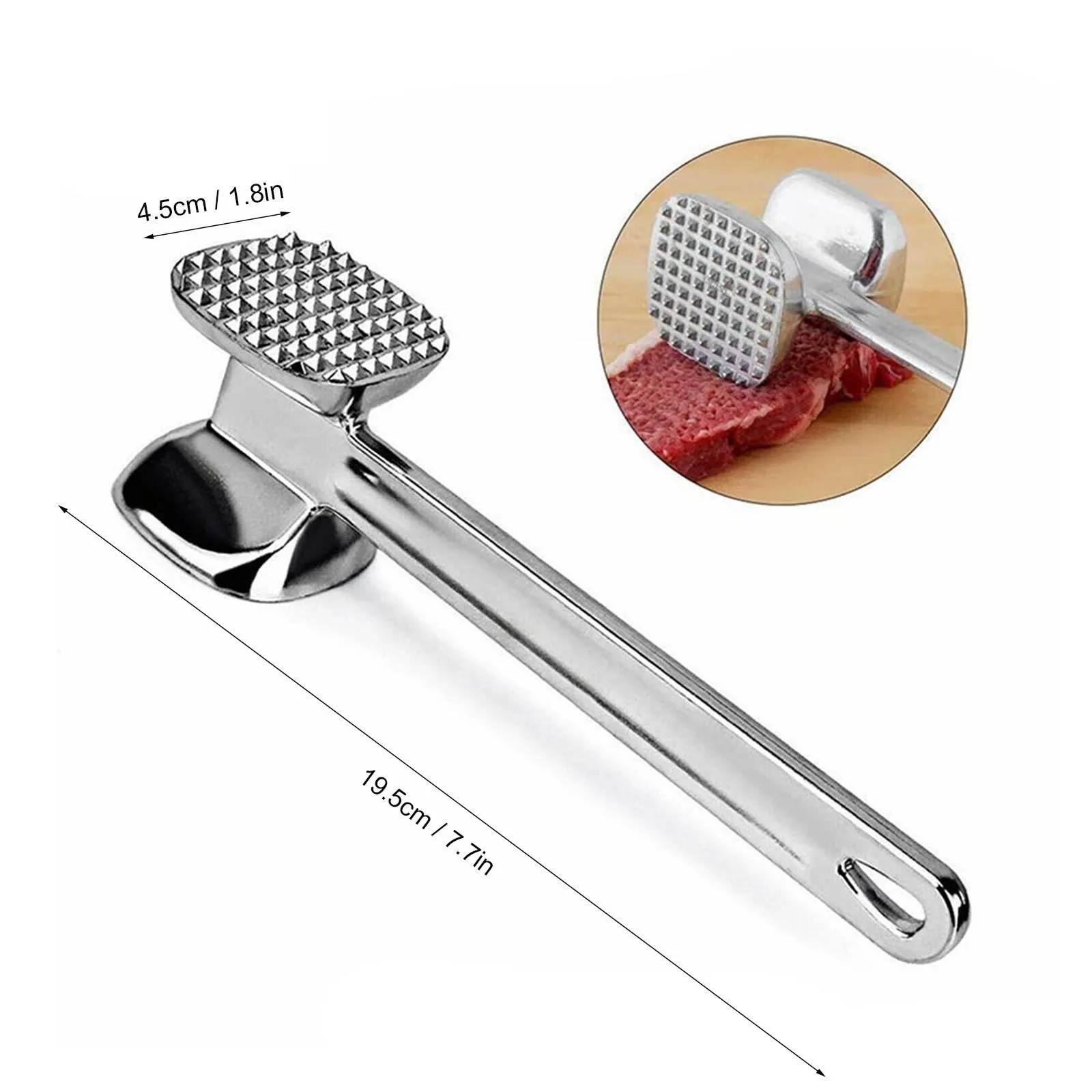 

Practical Meat Tenderizer Hammer Tool Dual-Sided Nails Meat Mallet Meat Hammer