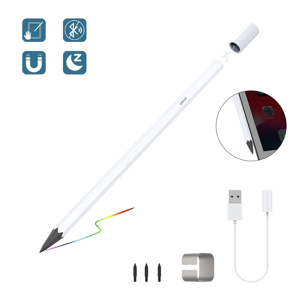 

Magnetic Attachment Stylus Pen with Palm Rejection,Active Rechargeable Digital Pencil for Apple iPad 10.2(7th Gen) 2019/iPad Air