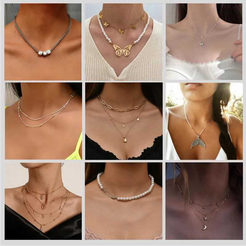 Элегантное винтажное ожерелье с подвеской в виде бабочки сердца жемчуга Луны