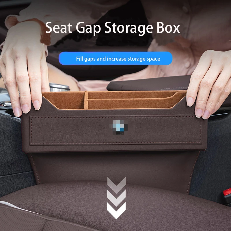 

Car Seat Gap Slot Crevice Storage Box Organizer Leather Seat Slit Boxs Holder Auto Accessoies For BMW 1 2 4 5 Series F30 F10 G30