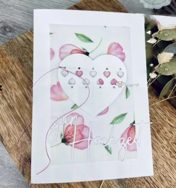 Piggy Craft металлические штампы для резки форма рамка в форме сердца скрапбукинга