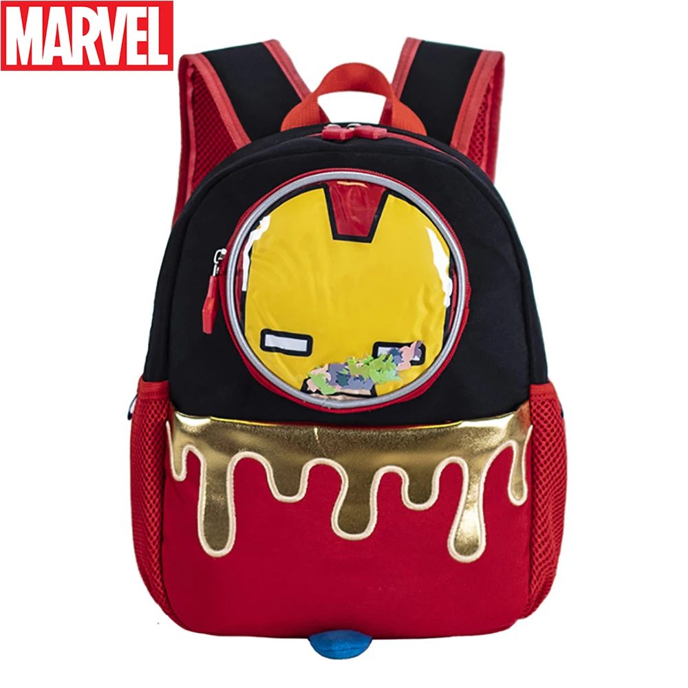 

Marvel Children's Lovely Superhero Schoolbags For Boys Iron Man Spider-man Print Cartoon Backpacks Kids Fashion Lightweight Bag