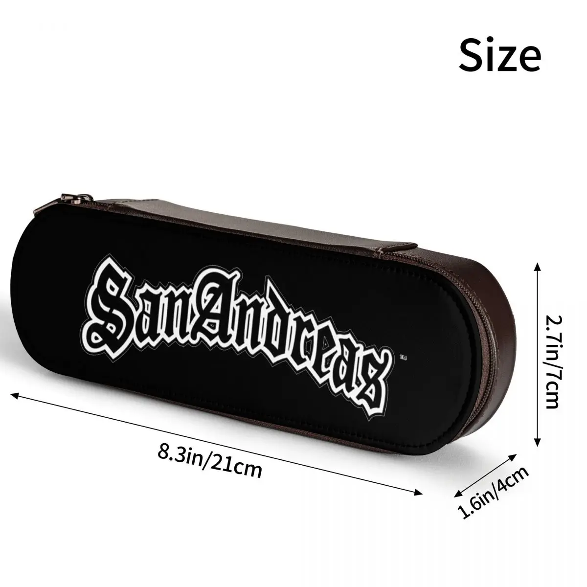 Фото Кожаный пенал-органайзер Sherm Head GTA San Andreas с логотипом, для хранения канцелярских принадлежностей, подарок для детей №3