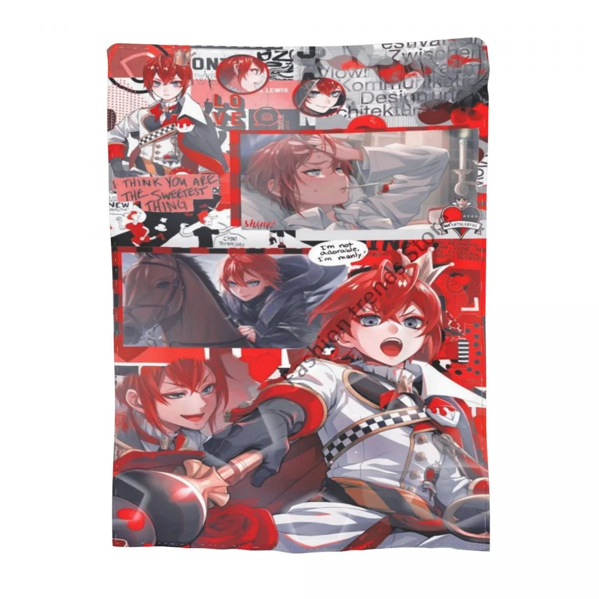 

Twisted Wonderland Anime Blanket 3d printed luxury Sherpa Blankets Flannel Blankets Throw Blankets for Couch Sofa Bed,
