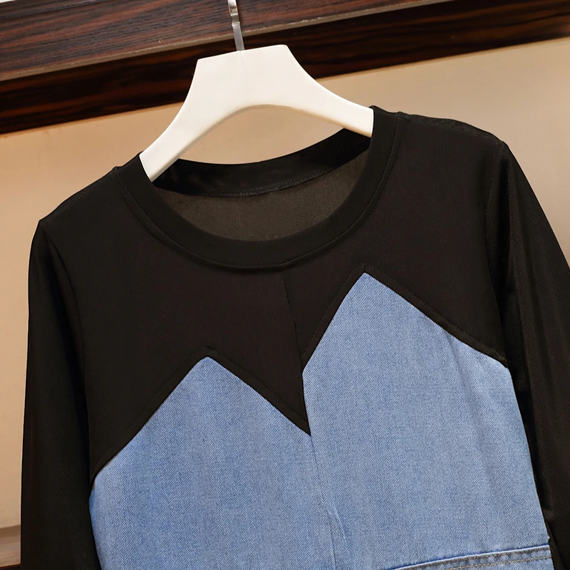 Модное женское платье EHQAXIN осень 2023 Новые Элегантные повседневные джинсовые