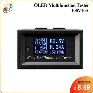 Многофункциональный тестер RD 100v33v10A 7 в 1 OLED, напряжение, ток, время, температура, емкость, вольтметр, амперметр, Электрический измеритель, белый