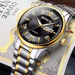 Imported WOKAi DESIGN HighMineral Glass 40MM Ceramic GMT Mechanical Watches 30m Waterproof Classic Fashion Lu