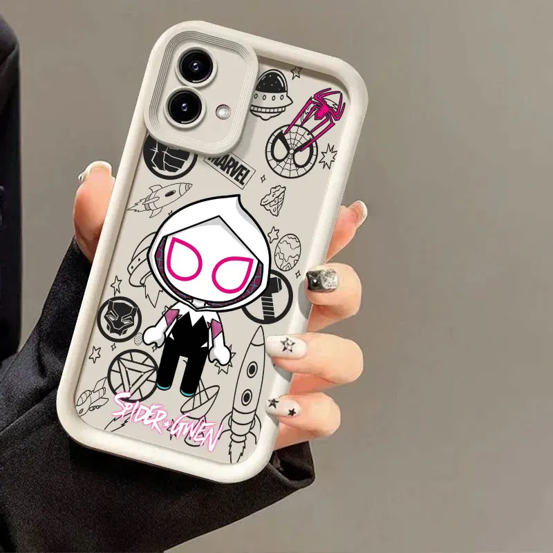 Чехол для телефона SPIDERMAN Miles Morales Gwen для Motorola Moto G06 G56 G86 G96 G100 Edge 60 70 Fusion 50 Pro 40 Neo G85 G84 G75 (art.: 3920dad55fb2b) - 3920dad55fb2b