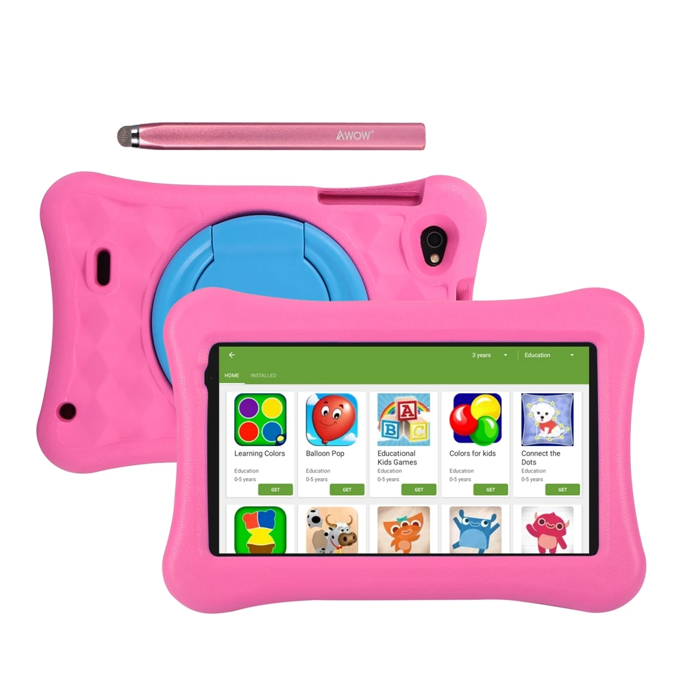 

AWOW 10 10.1 Inch Quad Core Processor 1280*800 IPS 2GB Ram 32GB RomKid Learn Educational Tablet For Kid Android PC