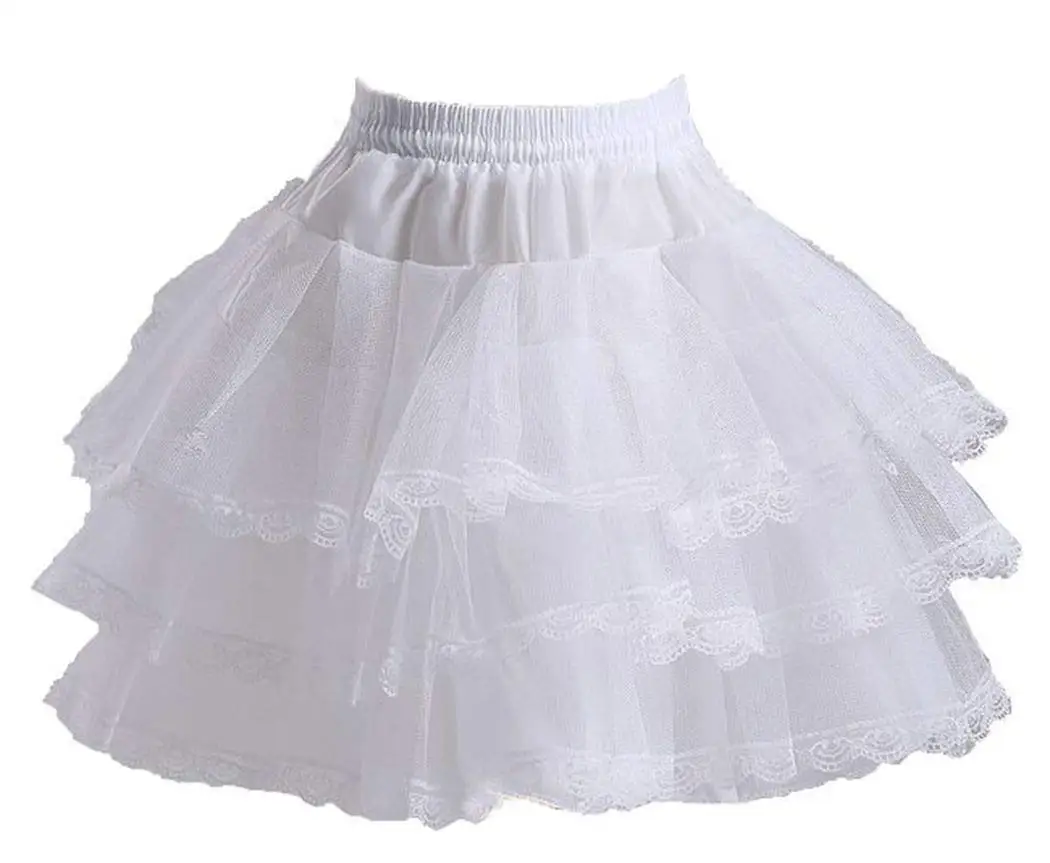 

Womens Puffy Mini 3 Layers Short Ballet Dress Petticoat Slip White 2023