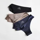 3 шт., однотонные удобные женские стринги из 100% хлопка