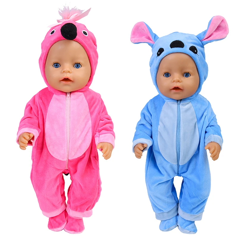 Cute Flamingo Outfits 13 Inch Reborn Doll Jumpsuit Birthday Gift Toys New Born Baby Dolls Accessories