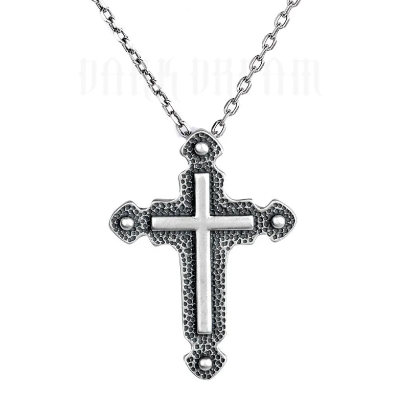 BOCAI S925 стерлингового серебра подвески для женщин и мужчин ретро креативный крест