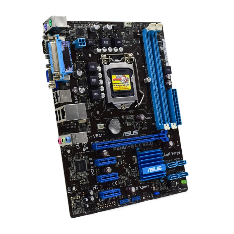Asus P8H61-M LX R2.0 1155 Материнская плата DDR3 LGA Intel H61 PCI-E 2 0 USB2.0 SATA II ATX для Core i3-2130 - купить по