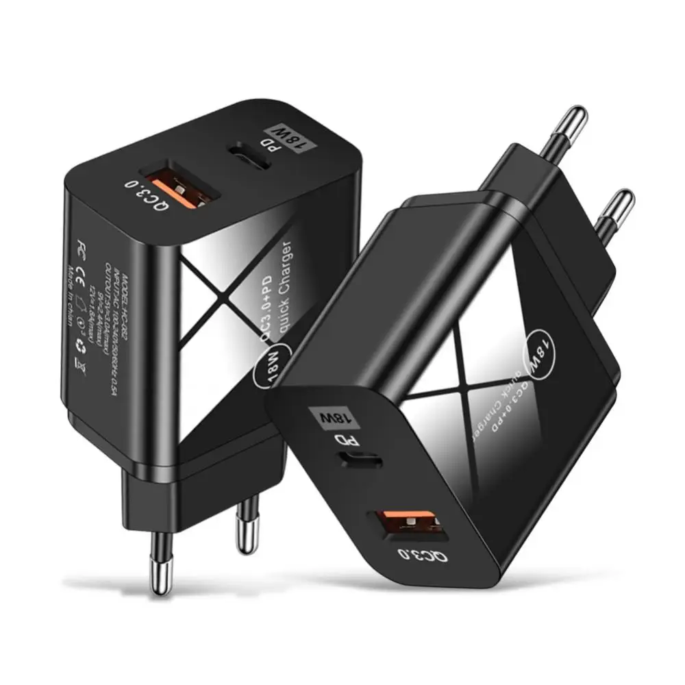 

3a Fast Charge Adapter Quick Charge Charging Head Type-c Qc3.0 Portable Pd Fast Charge Charger Phone Accessories 18w Portable