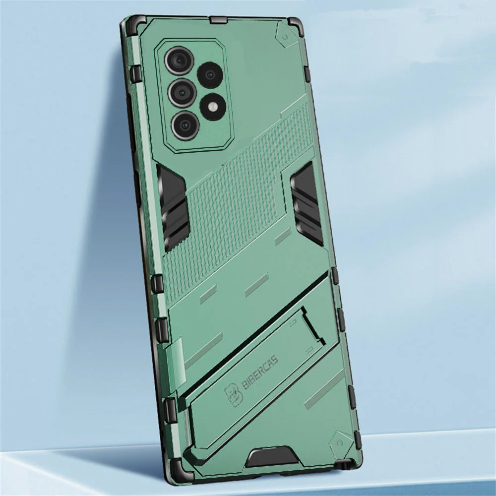 

For Samsung Galaxy A52 5G 4G Case Armor Cyber Shockproof Cover For Samsung A52 SM-A525F 6.5" Galaxy A52 Slim Stand Holder Coque