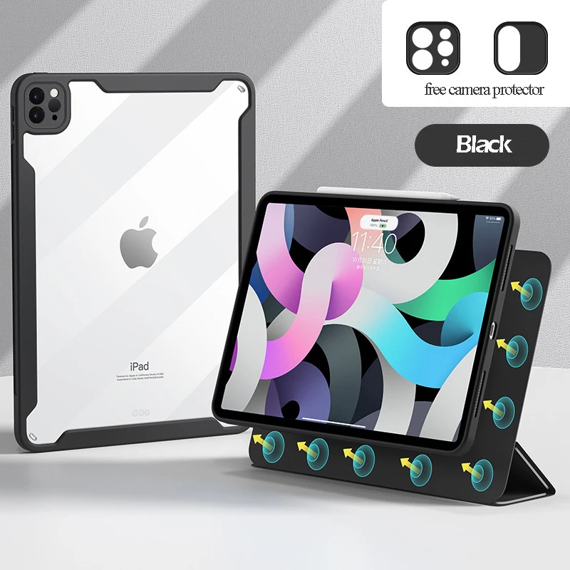 

for iPad 2021 Tablet NEW Case for iPad Pro 11 12.9 2021 2020 Magnetic Case Hard Clear Back Shell for iPad Air 5 Air 4 10.9 Funda