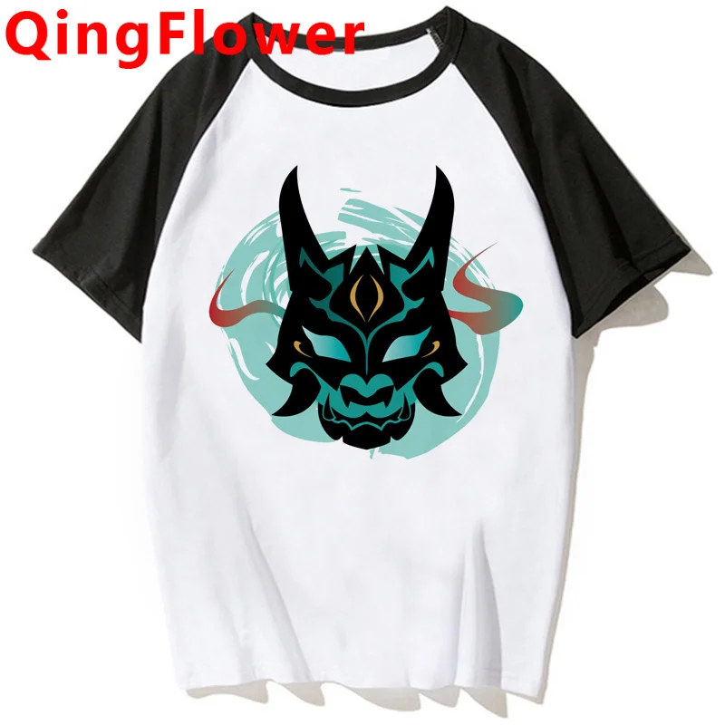 

Genshin Impact Hu Tao Xiao Kaedehara Kazuha Zhong Li Ke Qing t-shirt summer top male harajuku summer top tumblr