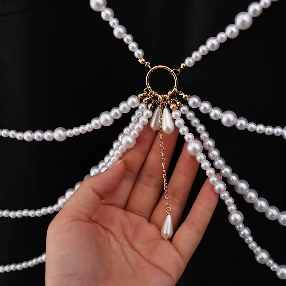 Elegant Y2K Jewelry Multilayer Pearl Waist Chain Tassel Belt Waistband All-match Korean Style Belly Gift