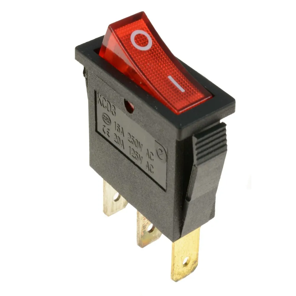 1 шт. переключатель переменного тока 16 А 250 В переменного тока 20 А 125 в красный/желтый/синий/зеленый/черный 3 контакта для зарядки/питания автомобильных сетей