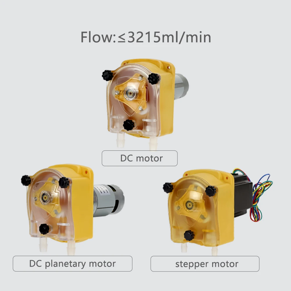 Фото Насос-дозатор перистальтический JIHPUMP DC 24V с большим расходом (3 литра в минуту) для вязких жидкостей, моющих средств, кремов, соусов, сиропов, пищевых продуктов и напитков. №2