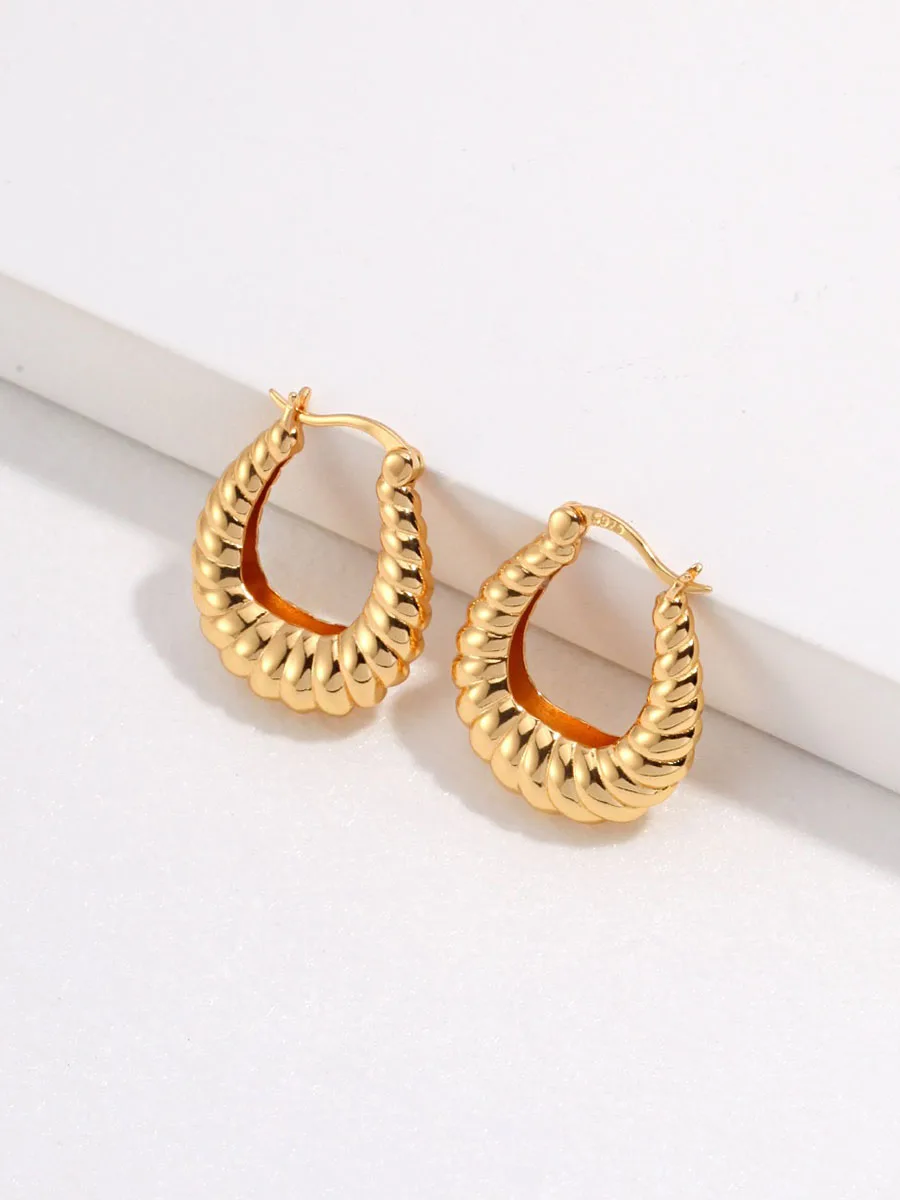 Круассан Серьги из стерлингового серебра 925 пробы Женские серьги