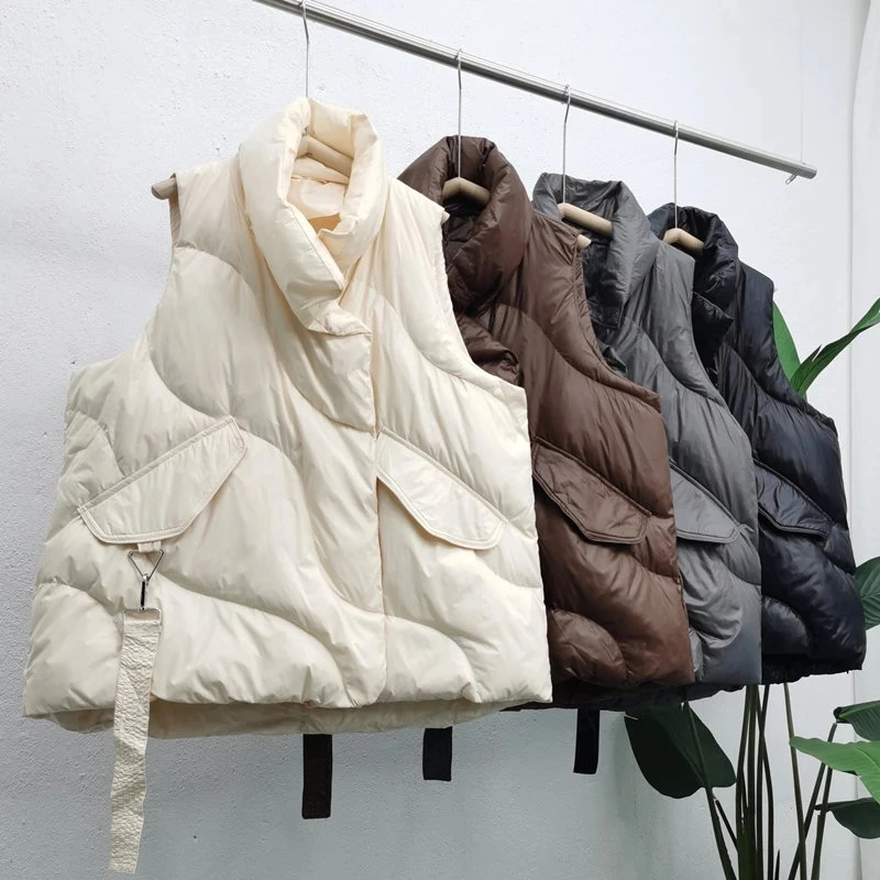 Warm Vest 2023 Windproof Waistcoat Autumn Winter Women Sleeveless Jacket Coat Loose Women Zipper Cotton Down Vest Female Outwear