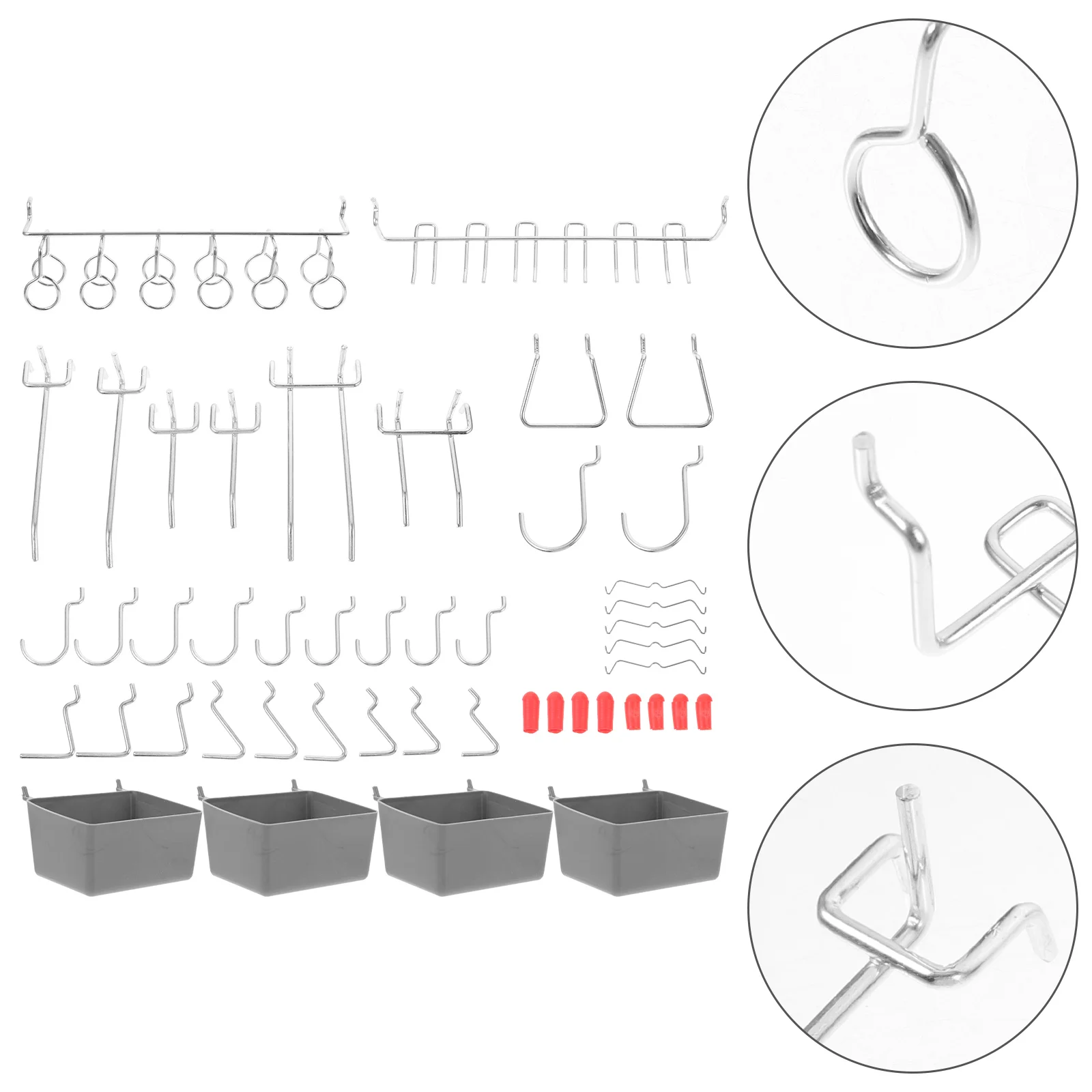 

114pcs Peg Board Accessories Pegboard Hanging Hooks Pegboard Bins for Craft Room