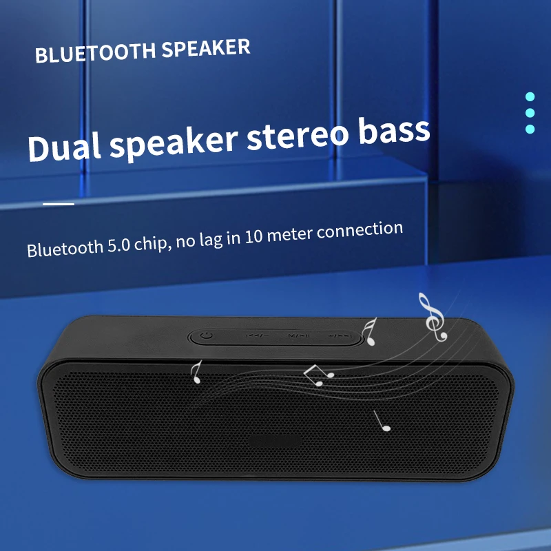 Длинный высококачественный двойной динамик Bluetooth портативный внешний сабвуфер