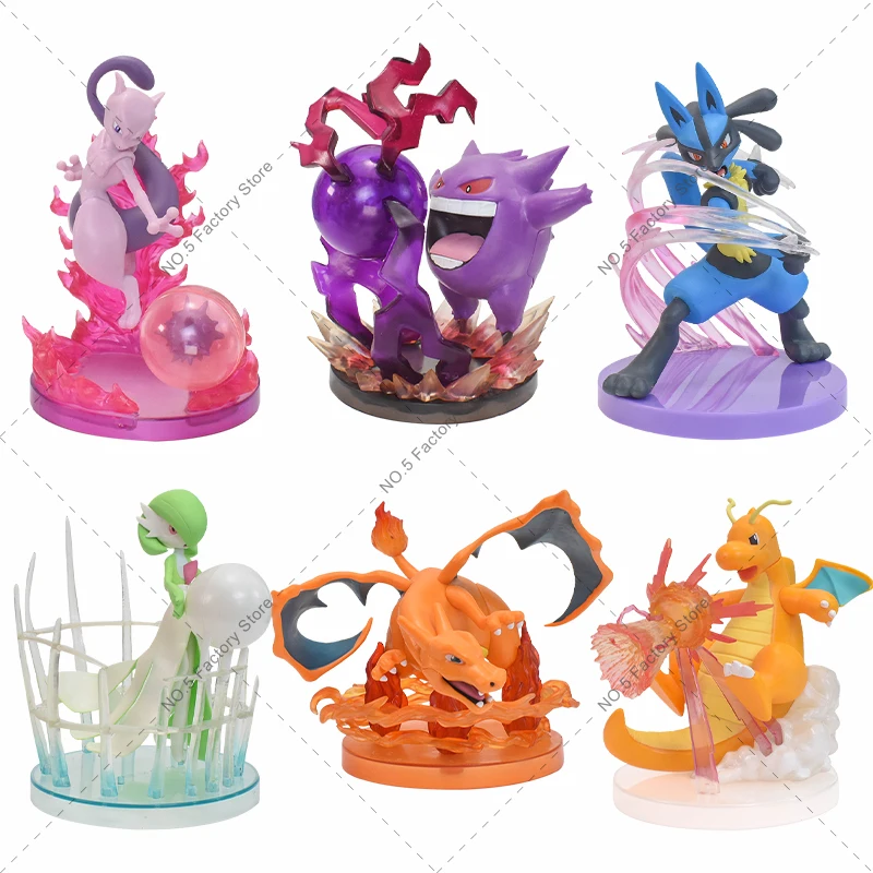 

Anime Gengar Mewtwo Lucario Charizard Dragonite Blastoise Gardevoir Greninja Anime Figure Pokemon Toy For Kids Halloween Gift