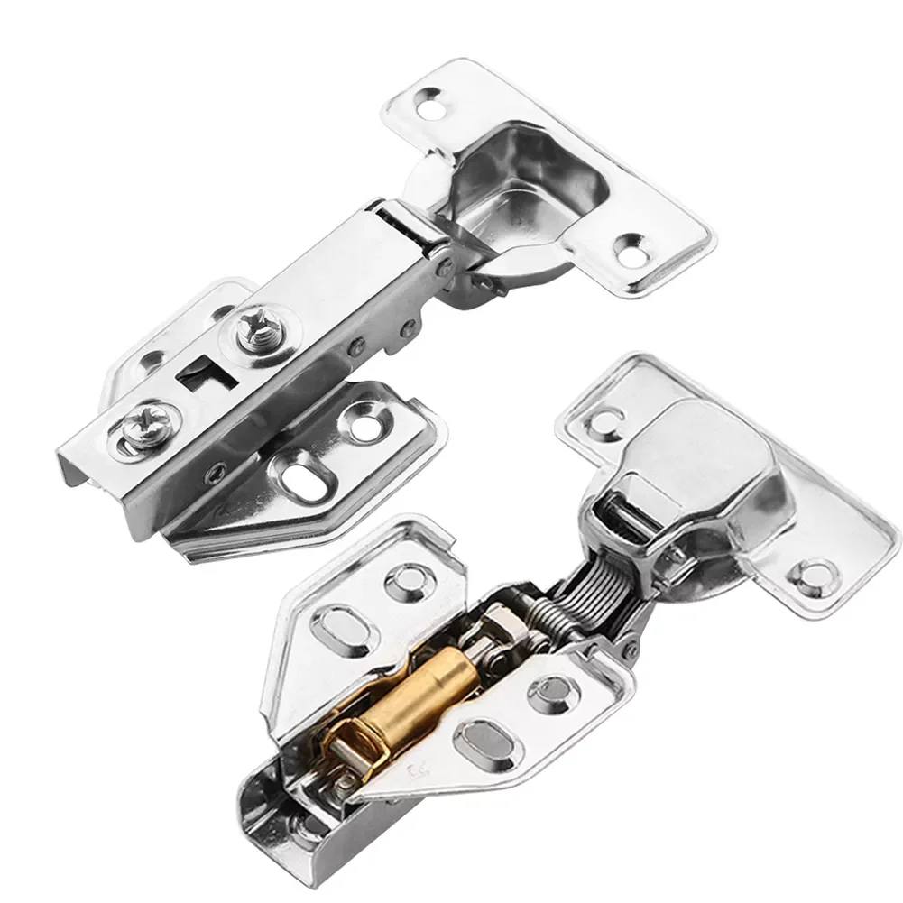 

NEW 10/20pcs Hinge Soft Closing Full Overlay Door Hydraulic Hinges No-Drilling Hole Clip-On For Cabinet Cupboard Furniture Hardw